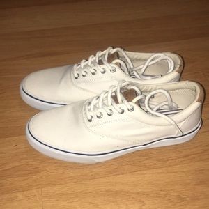 White Sperry top siders